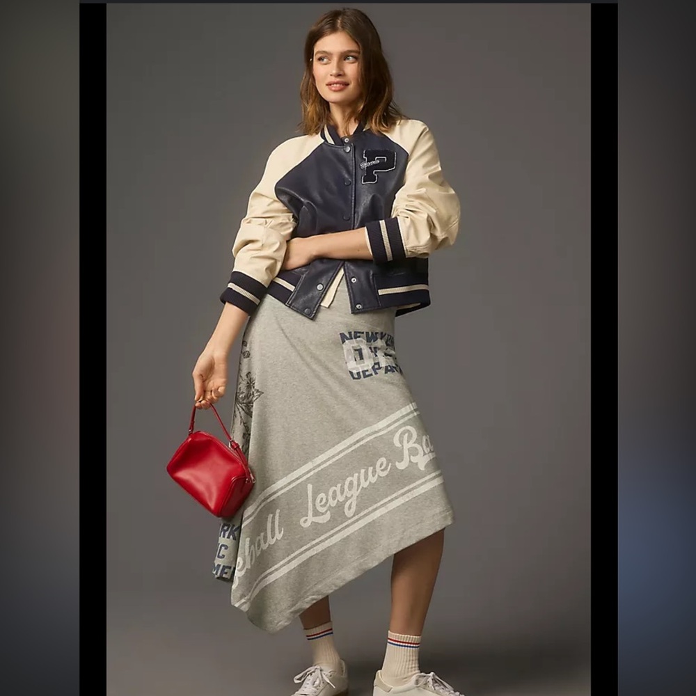 Anthro Asymmetrical jersey skirt